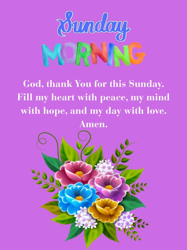 Blessed Sunday Morning Prayers