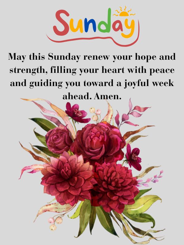 Inspirational Sunday Blessings and Prayers