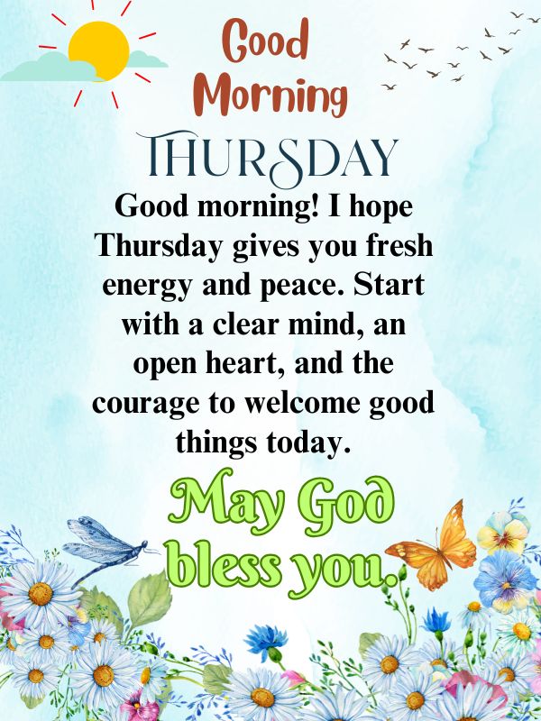 THURSDAY MORNING BLESSINGS