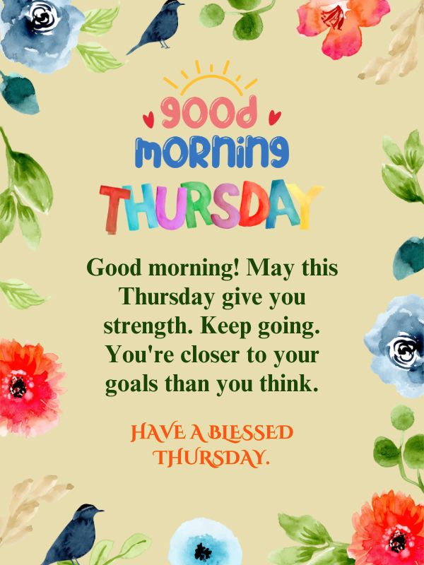 inspirational good morning Thursday Blessings