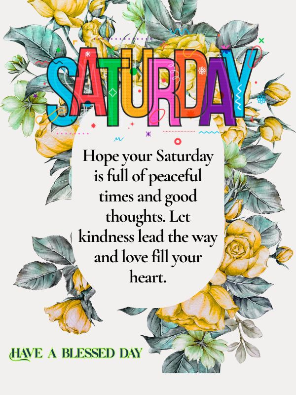 Saturday Blessings image