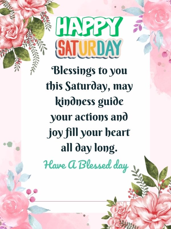 Saturday blessings images