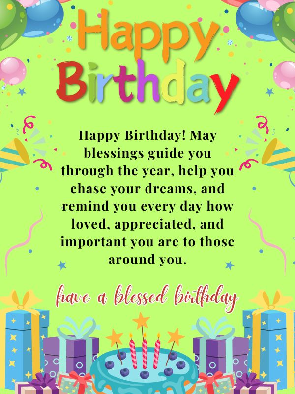 Happy birthday may god bless you