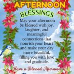 Good afternoon blessings