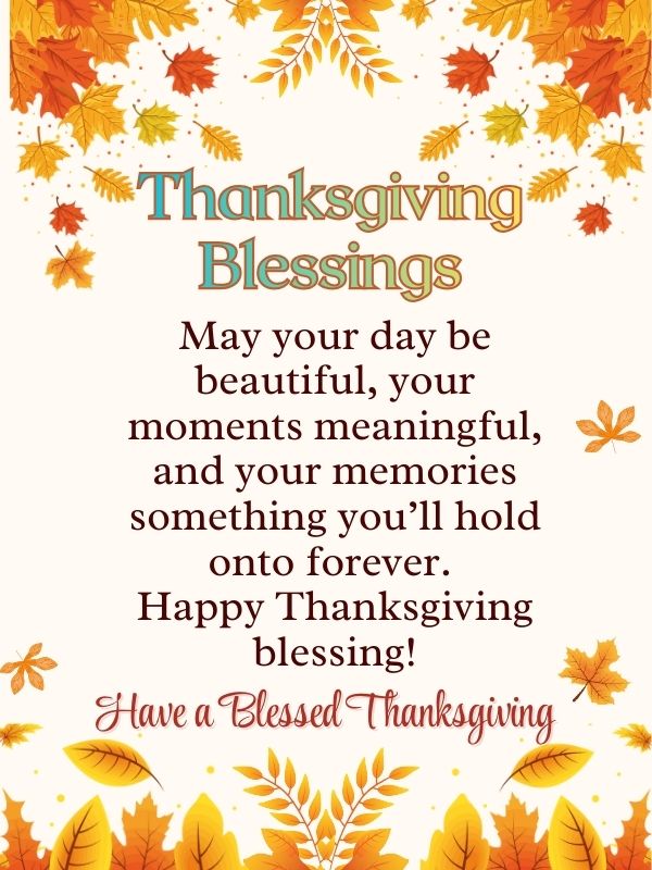 have a blessed thanksgiving