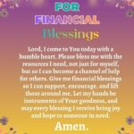 prayer for financial Blessing