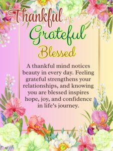 thankful grateful blessed