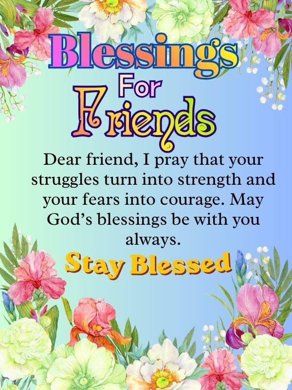 Prayer Blessings for a friend