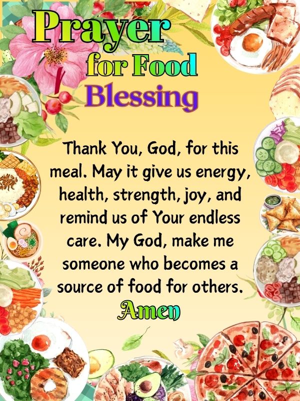 prayer for food blessing